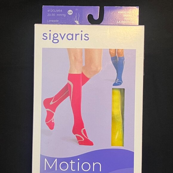 Sigvaris 412 High Tech Compression Socks 20-30 mmHg Calf High for Unisex, NEW - Picture 1 of 3